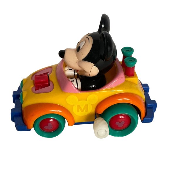 Disney Mickey Mouse Yellow Racer Car Windup Toy - Picture 3 of 13